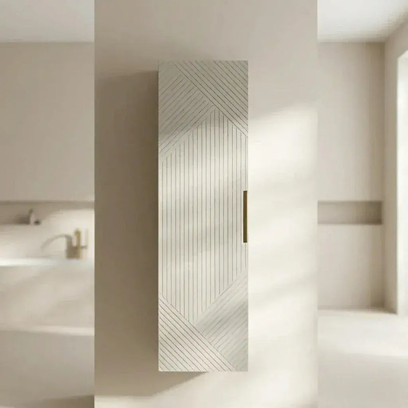 Octavia Matt Oat 350mm Tall Wall Hung Unit