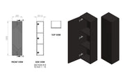 Octavia Matt Smoke Blue 350mm Tall Wall Hung Unit