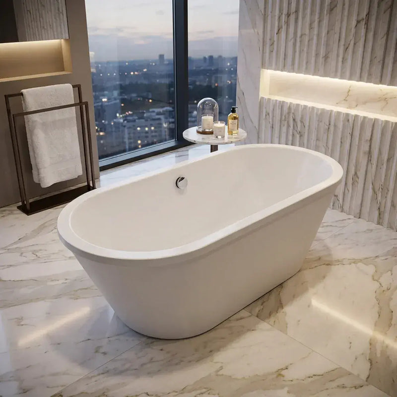 Omnia Freestanding Bath, White, 1700 x 755mm