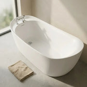 Ophelia 1700 x 780mm Single Ended Freestanding Slipper Bath | Luxury Tap Ledge Design