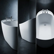 Ophelia 1700 x 780mm Single Ended Freestanding Slipper Bath | Luxury Tap Ledge Design