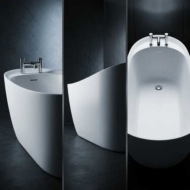 Ophelia 1700 x 780mm Single Ended Freestanding Slipper Bath | Luxury Tap Ledge Design