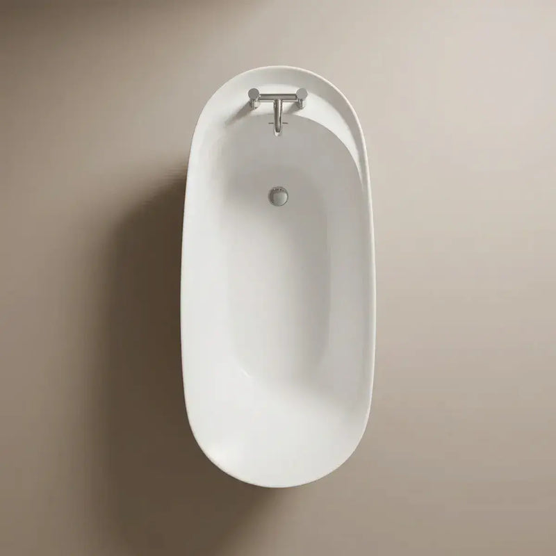 Ophelia 1700 x 780mm Single Ended Freestanding Slipper Bath | Luxury Tap Ledge Design