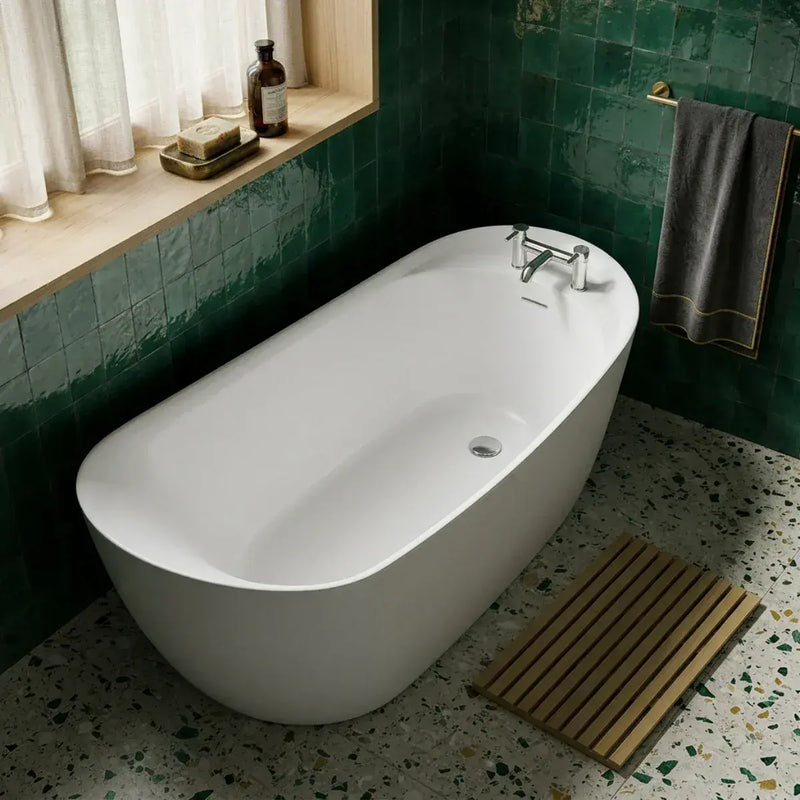 Ophelia 1700 x 780mm Single Ended Freestanding Slipper Bath | Luxury Tap Ledge Design