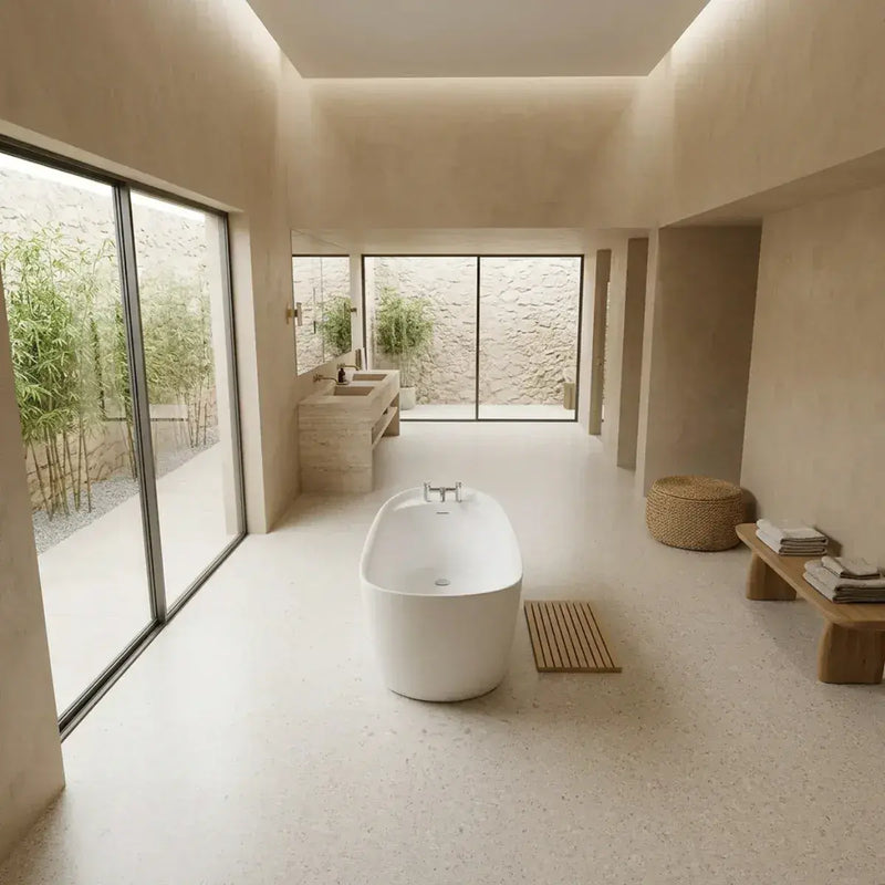 Ophelia 1700 x 780mm Single Ended Freestanding Slipper Bath | Luxury Tap Ledge Design