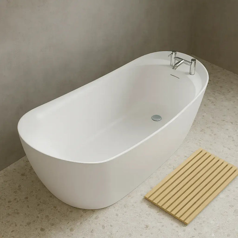 Ophelia 1700 x 780mm Single Ended Freestanding Slipper Bath | Luxury Tap Ledge Design