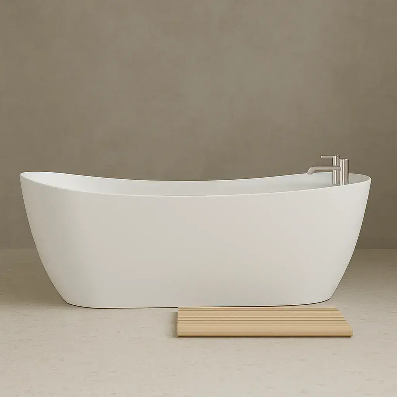 Ophelia 1700 x 780mm Single Ended Freestanding Slipper Bath | Luxury Tap Ledge Design