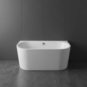 Orien Back to Wall Freestanding Bath 1500 x 750mm with Optional Colour Waste