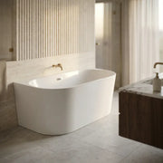 Orien Back to Wall Freestanding Bath 1500 x 750mm with Optional Colour Waste