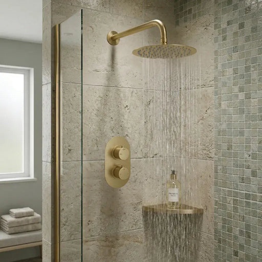 Orla Round Concealed Shower Valve & Kit Pack 1 - Brushed Brass