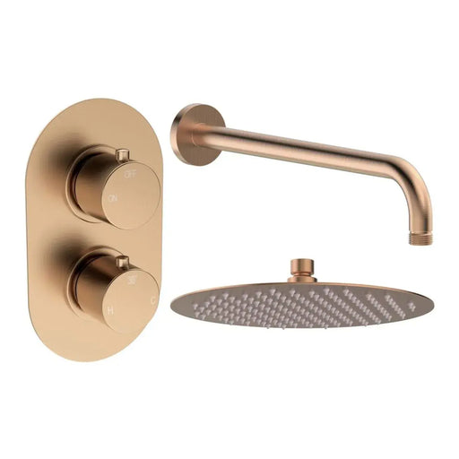 Orla Round Concealed Shower Valve & Kit Pack 1 - Brushed Bronze