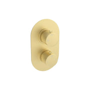 Orla Round Concealed Shower Valve & Kit Pack 2 - Brushed Brass