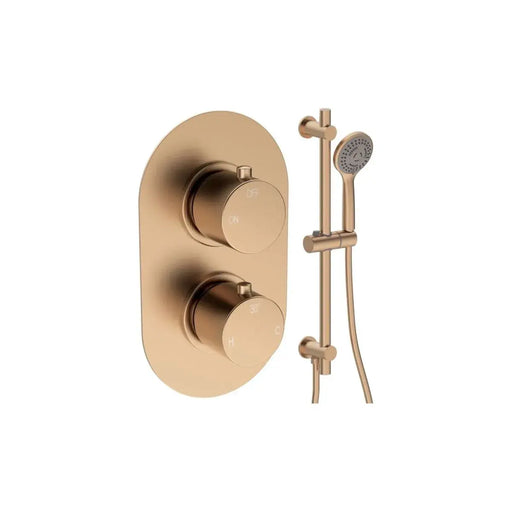 Orla Round Concealed Shower Valve & Kit Pack 2 - Brushed Bronze