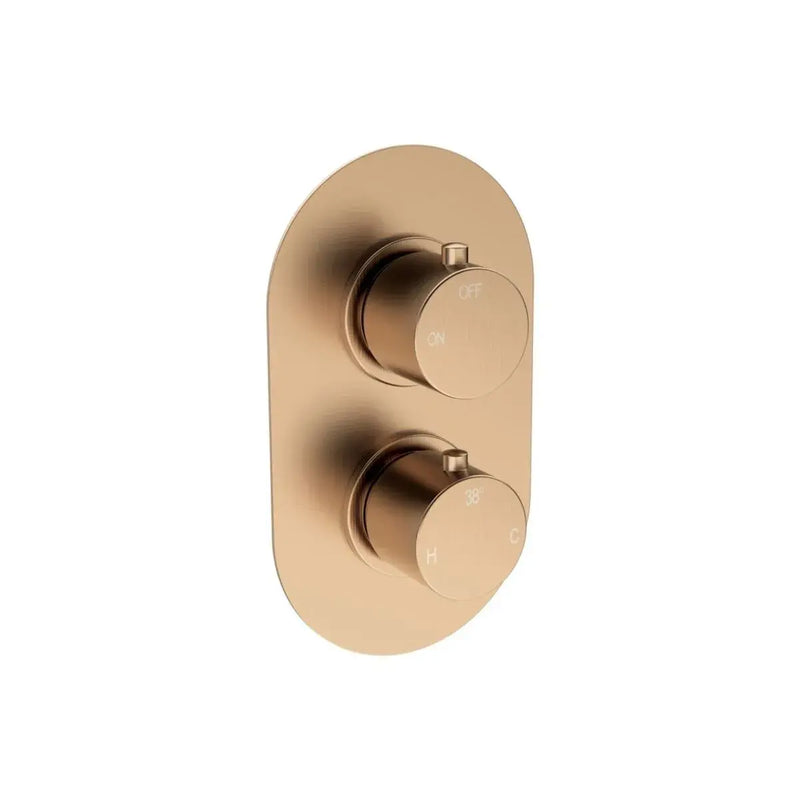 Orla Round Concealed Shower Valve & Kit Pack 2 - Brushed Bronze