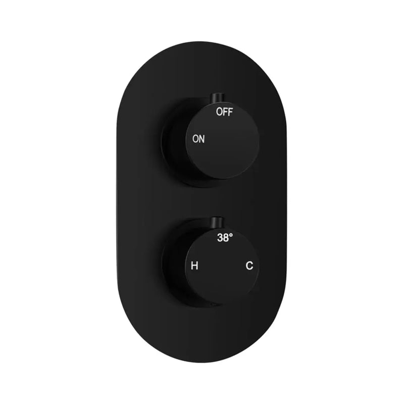 Orla Round Concealed Shower Valve & Kit Pack 2 - Matt Black