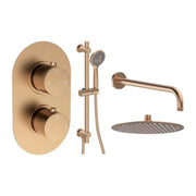 Orla Round Concealed Shower Valve & Kit Pack 3 - Brushed Bronze