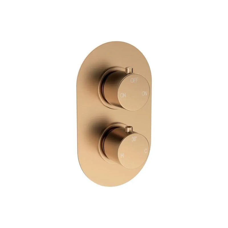 Orla Round Concealed Shower Valve & Kit Pack 3 - Brushed Bronze