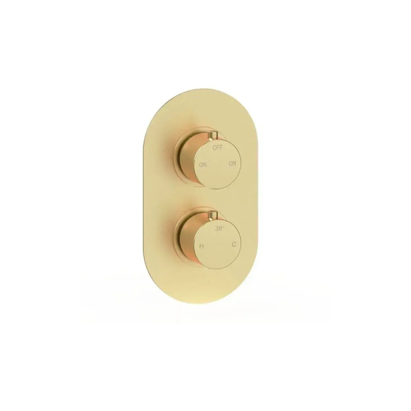 Orla Round Concealed Shower Valve & Kit Pack 4 - Brushed Brass