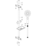 Orla Round Push Button Shower Kit