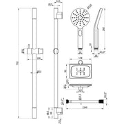 Orla Round Push Button Shower Kit