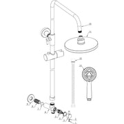 Orla Round Shower Kit w/Overhead & Handset