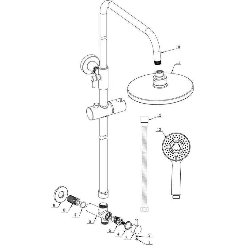 Orla Round Shower Kit w/Overhead & Handset