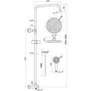 Orla Round Shower Kit w/Overhead & Handset