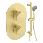Orla Round Shower Valve & Kit Pack 2 - Brushed Brass