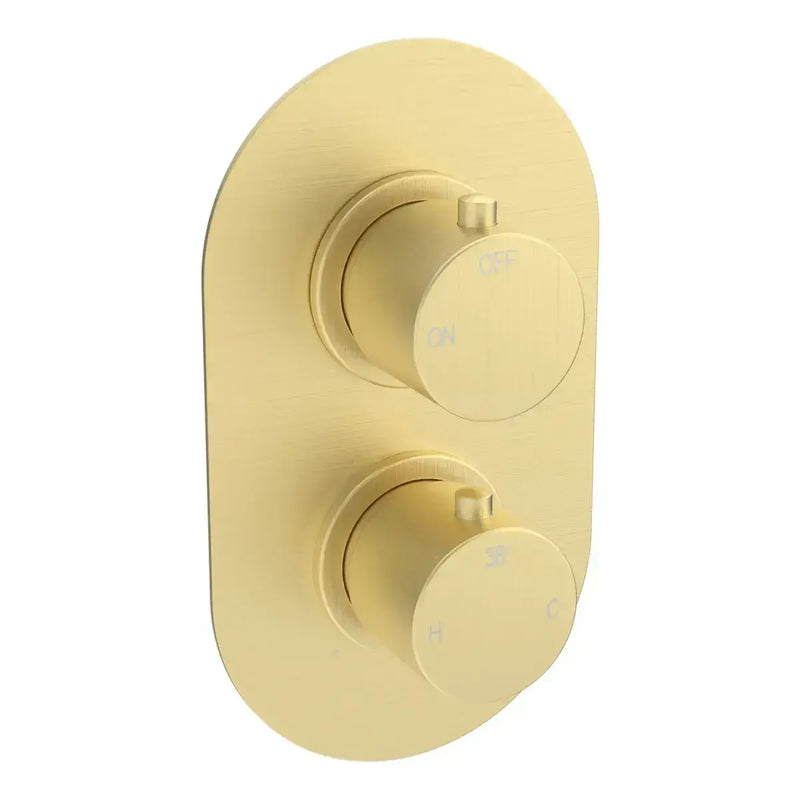 Orla Round Shower Valve & Kit Pack 2 - Brushed Brass