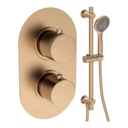 Orla Round Shower Valve & Kit Pack 2 - Brushed Bronze