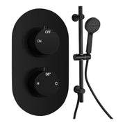 Orla Round Shower Valve & Kit Pack 2 - Matt Black