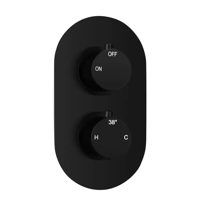 Orla Round Shower Valve & Kit Pack 2 - Matt Black