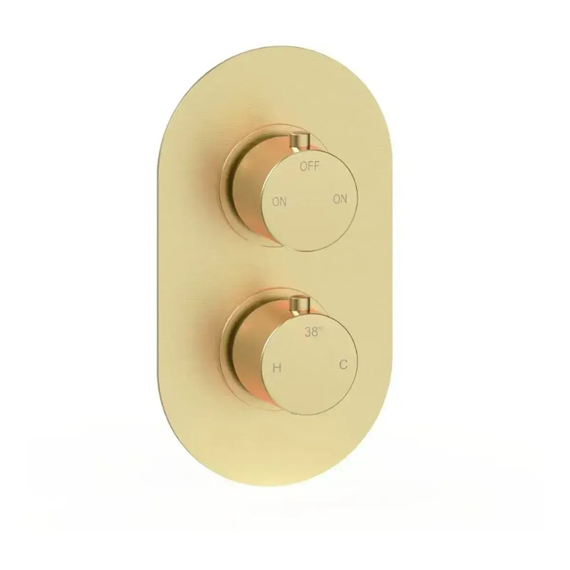 Orla Round Shower Valve & Kit Pack 3 - Brushed Brass