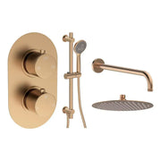 Orla Round Shower Valve & Kit Pack 3 - Brushed Bronze