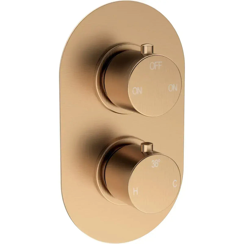 Orla Round Shower Valve & Kit Pack 3 - Brushed Bronze
