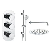 Orla Round Shower Valve & Kit Pack 3 - Chrome