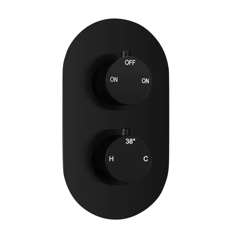Orla Round Shower Valve & Kit Pack 3 - Matt Black