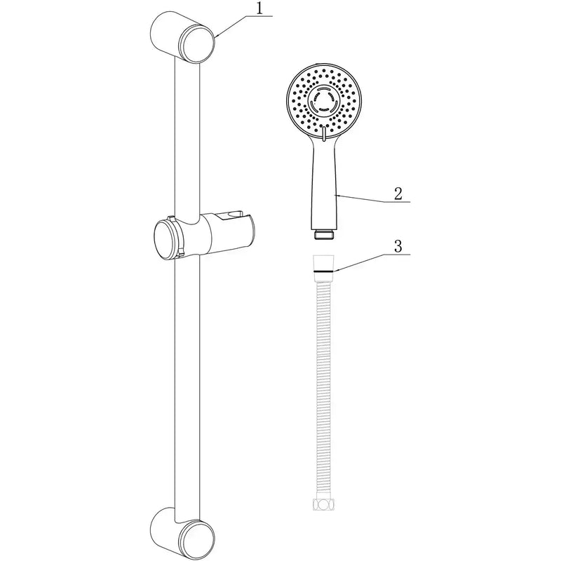 Orla Round Slider Rail Kit & 3 Mode Handset