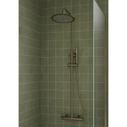 Orla Round Thermostatic Bar Mixer w/Riser Kit - Brushed Bronze