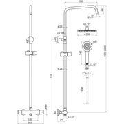 Orla Round Thermostatic Bar Mixer w/Riser Kit - Brushed Bronze