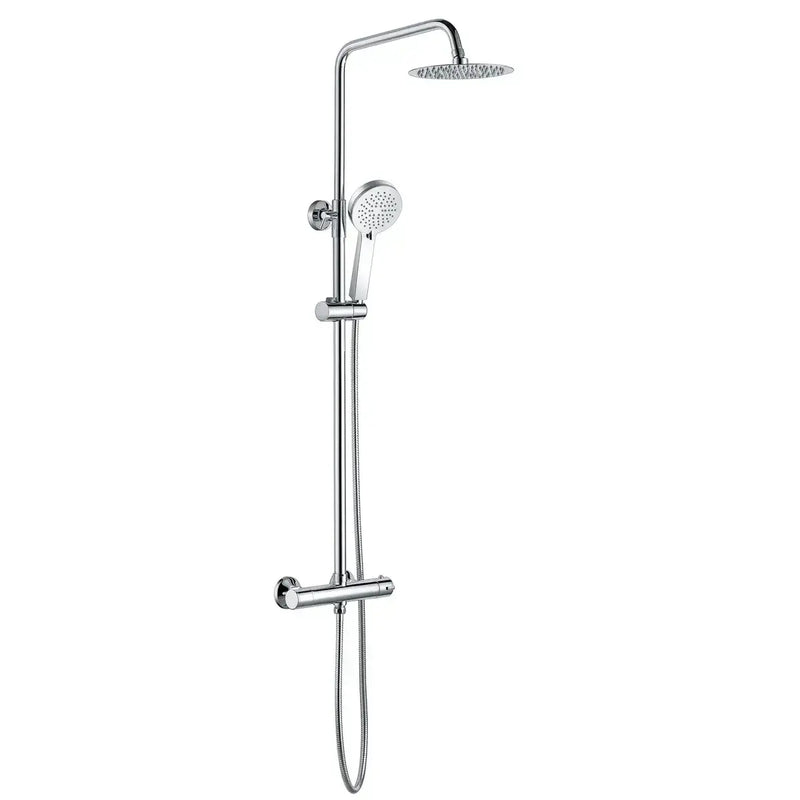 Orla Round Thermostatic Bar Mixer w/Riser Kit - Chrome