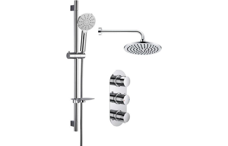 Orla Shower Pack - Twin Outlet - Triple Shower Handle Shower Valve