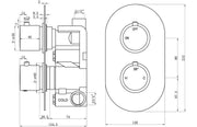 Orla Shower Pack - Two Outlet - Twin Shower Handle Shower Valve