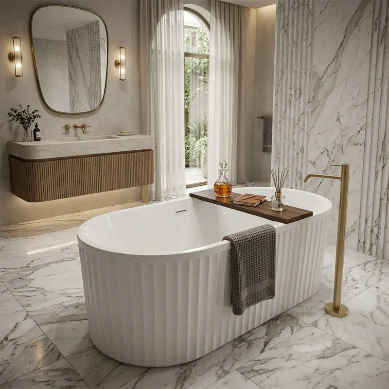 Paradias Fluted Freestanding Bath 1700 x 750mm