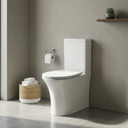 Parum, Rimless Close Coupled Toilet with Soft Close Seat, Fully Shrouded