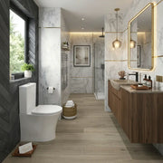 Parum, Rimless Close Coupled Toilet with Soft Close Seat, Fully Shrouded
