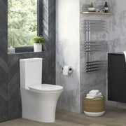 Parum, Rimless Close Coupled Toilet with Soft Close Seat, Fully Shrouded