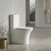 Parum, Rimless Close Coupled Toilet with Soft Close Seat, Fully Shrouded