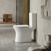 Parum, Rimless Close Coupled Toilet with Soft Close Seat, Open Back