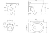 Parum Rimless Wall Hung Toilet With Soft Close Seat